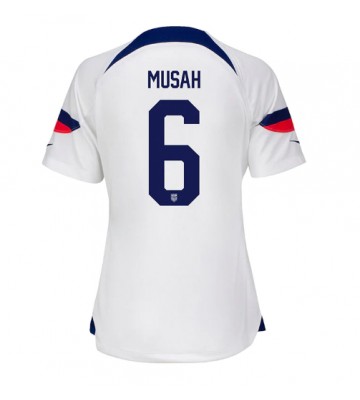 Stany Zjednoczone Yunus Musah #6 Koszulka Podstawowych Kobiety MŚ 2022 Krótki Rękaw